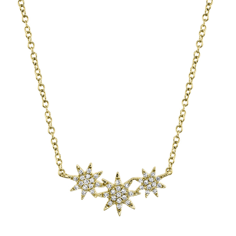 0.09CT DIAMOND STAR NECKLACE