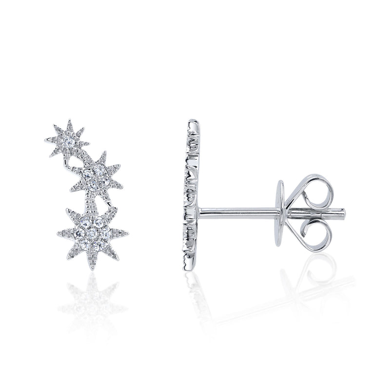 0.06CT DIAMOND STAR STUD EARRING