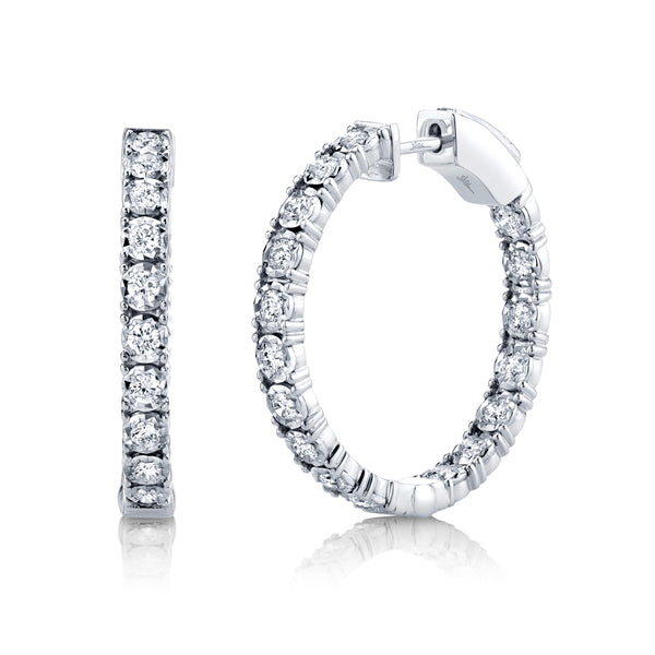 1.06CT DIAMOND HOOP EARRING