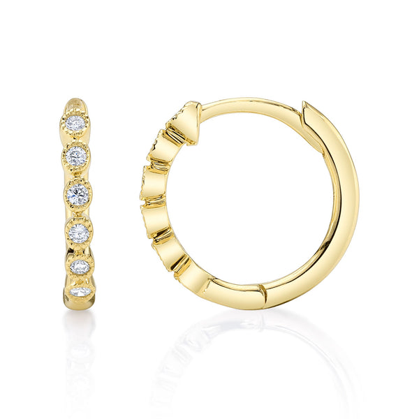 0.11CT DIAMOND HUGGIE EARRING