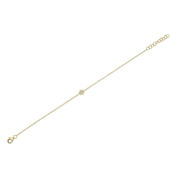 0.03CT DIAMOND STAR OF DAVID BRACELET