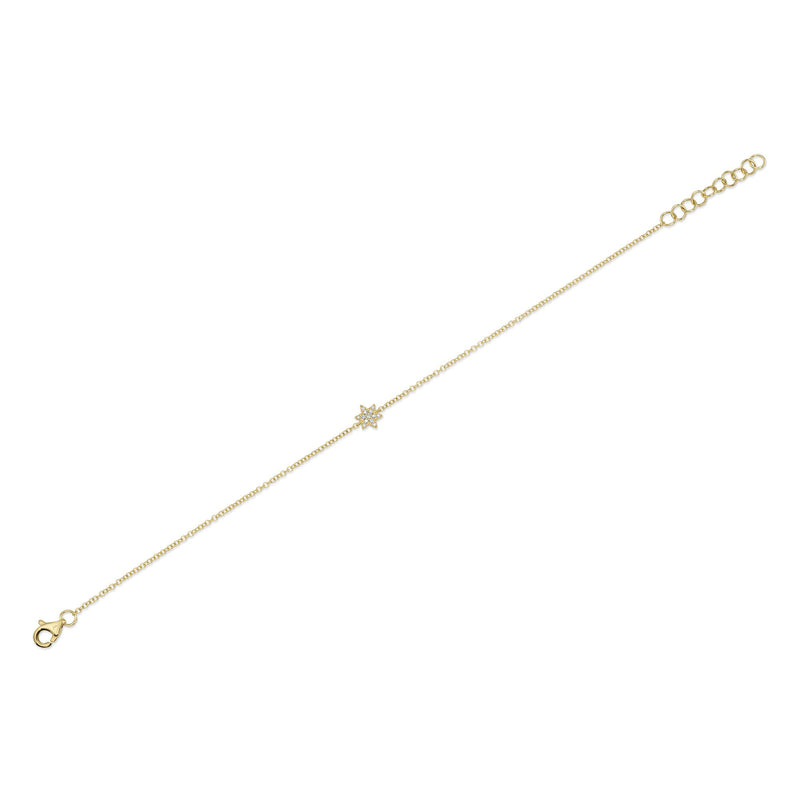 0.03CT DIAMOND STAR OF DAVID BRACELET