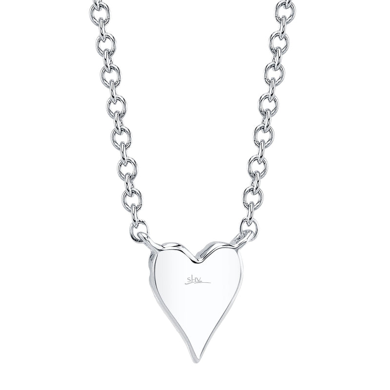 0.05CT DIAMOND PAVE HEART NECKLACE