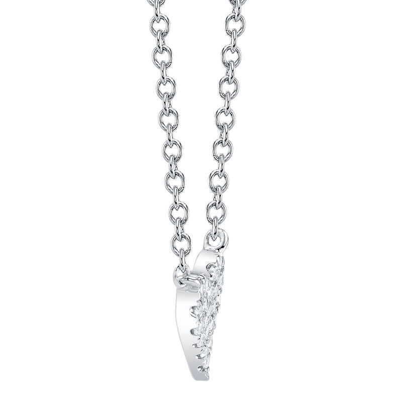 0.05CT DIAMOND PAVE HEART NECKLACE