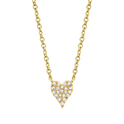 0.05CT DIAMOND PAVE HEART NECKLACE