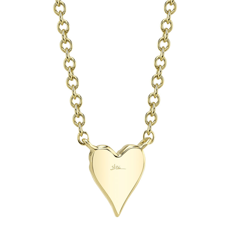 0.05CT DIAMOND PAVE HEART NECKLACE