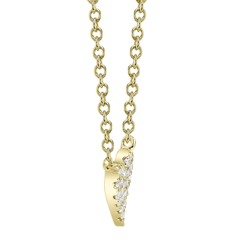 0.05CT DIAMOND PAVE HEART NECKLACE
