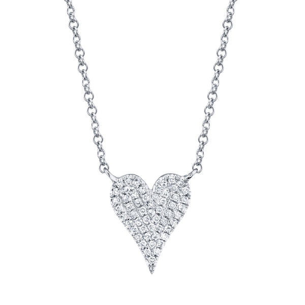 0.11CT DIAMOND PAVE HEART NECKLACE