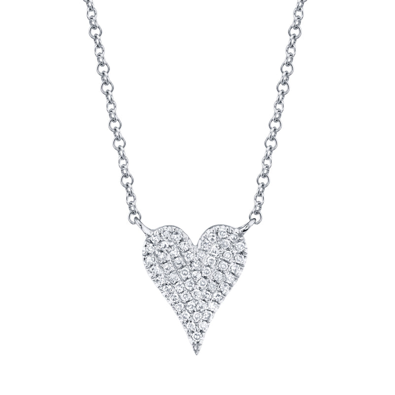0.11CT DIAMOND PAVE HEART NECKLACE