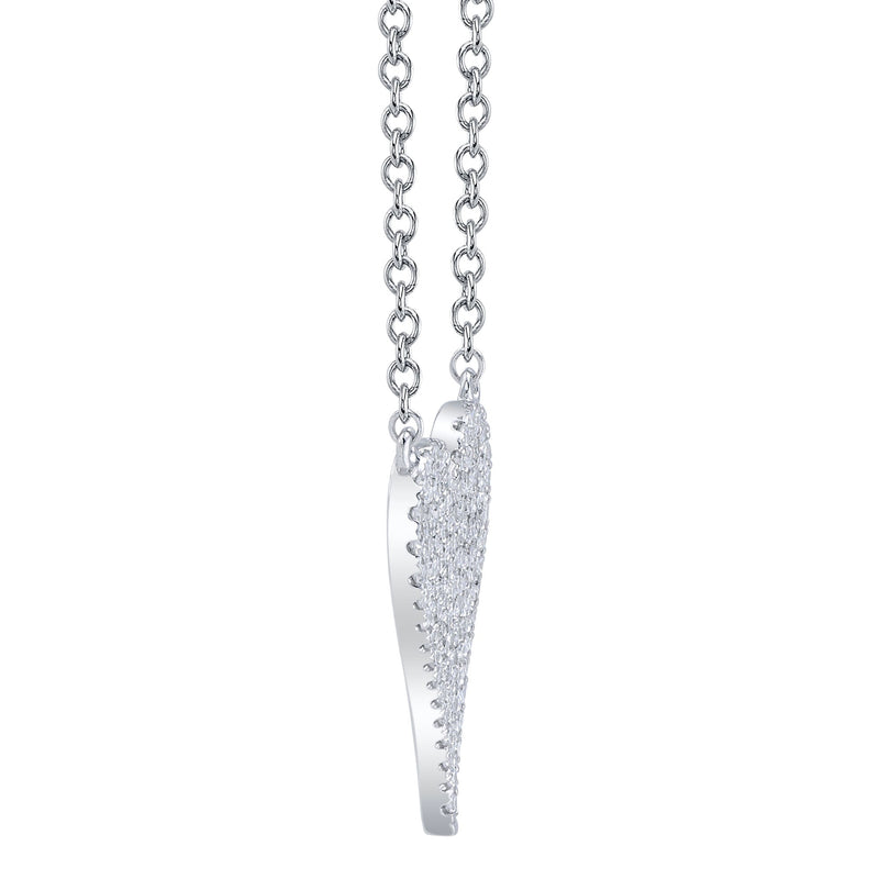 0.11CT DIAMOND PAVE HEART NECKLACE