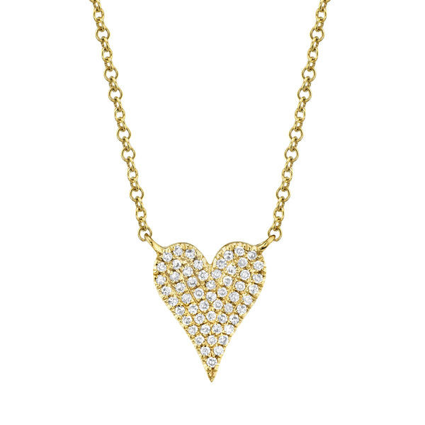 0.11CT DIAMOND PAVE HEART NECKLACE