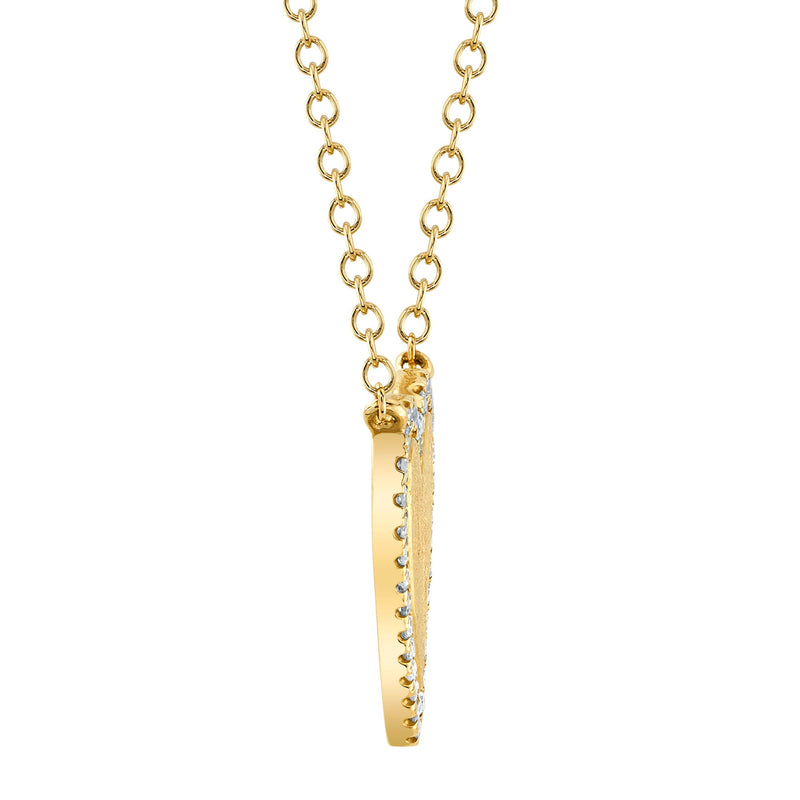 0.09CT DIAMOND HEART MATTE NECKLACE