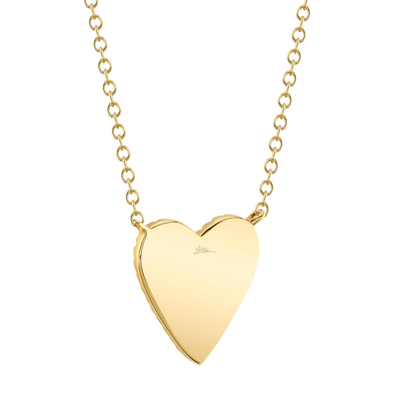 0.09CT DIAMOND HEART MATTE NECKLACE
