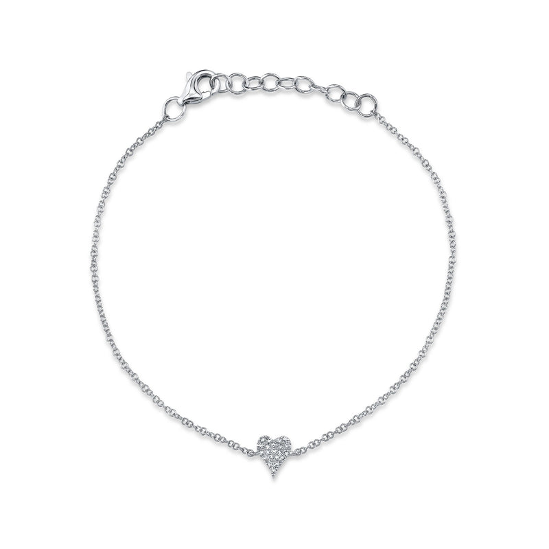 0.05CT DIAMOND PAVE HEART BRACELET