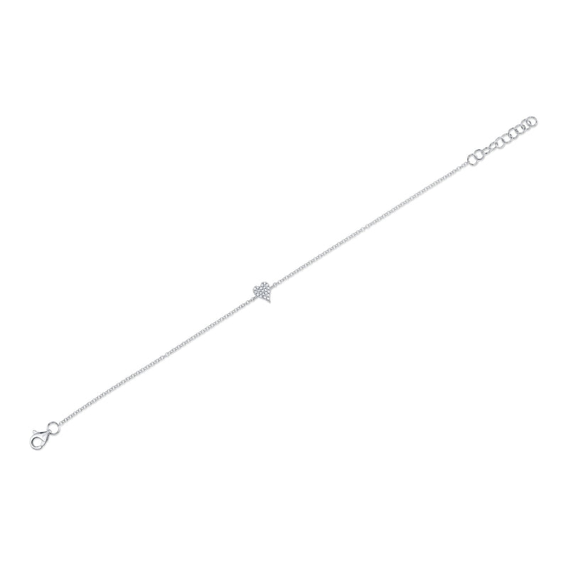 0.05CT DIAMOND PAVE HEART BRACELET