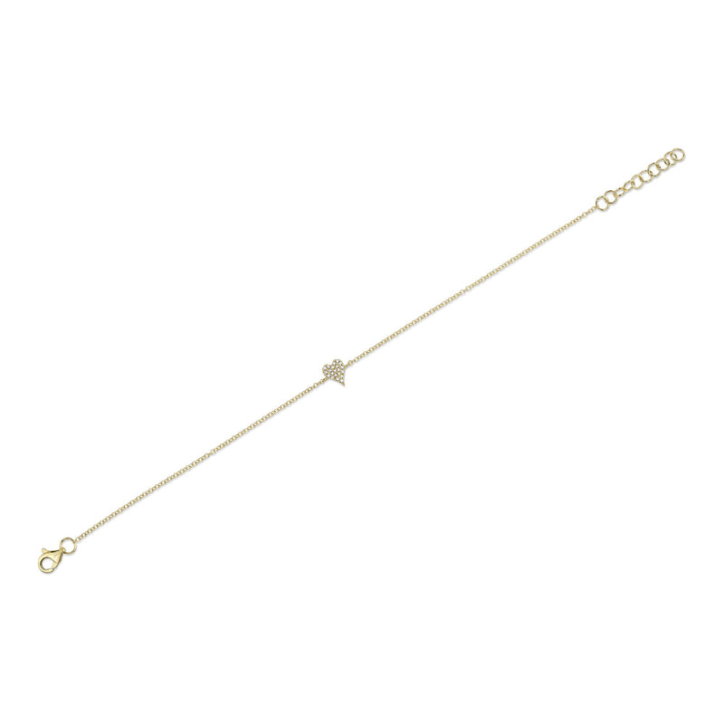 0.05CT DIAMOND PAVE HEART BRACELET