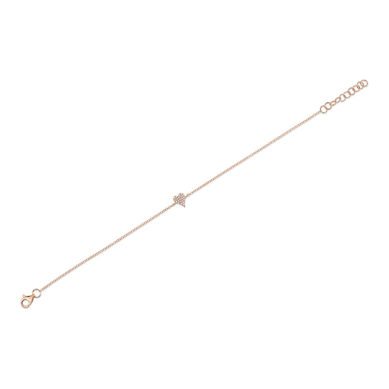 0.05CT DIAMOND PAVE HEART BRACELET
