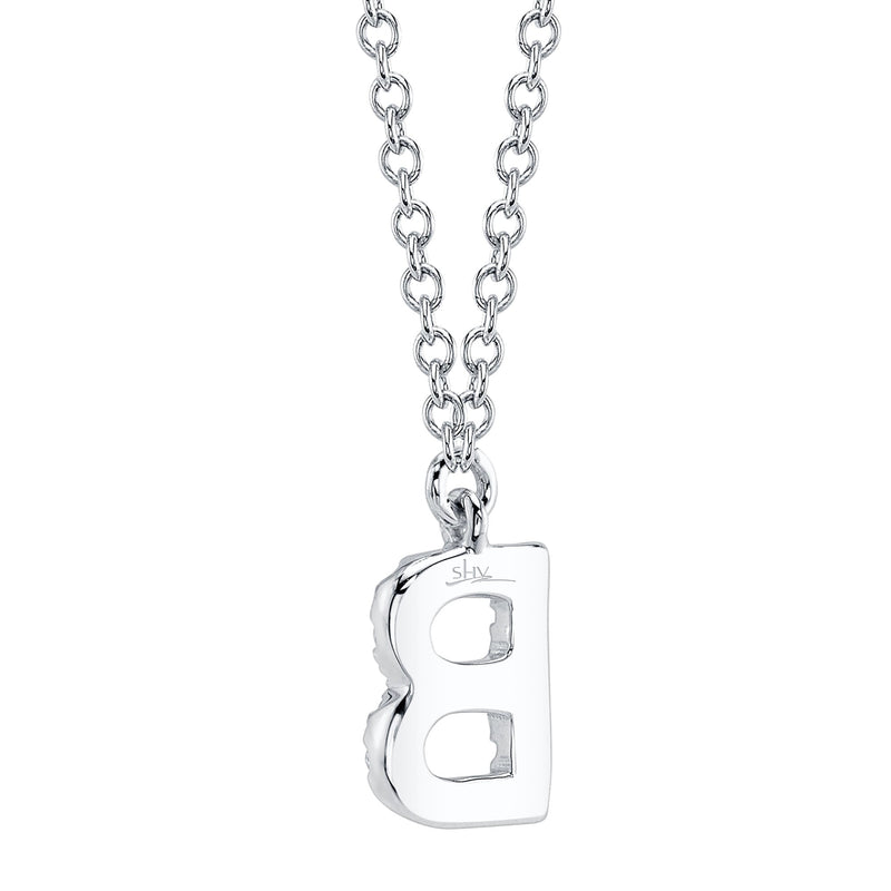 0.06CT DIAMOND NECKLACE - INITIAL B