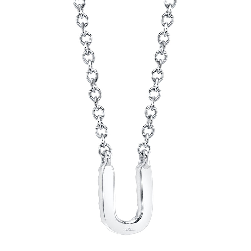 0.04CT DIAMOND NECKLACE - INITIAL U