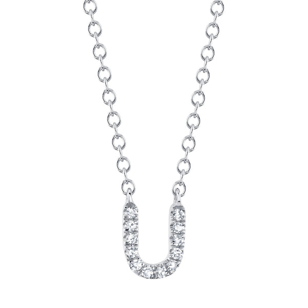 0.04CT DIAMOND NECKLACE - INITIAL U