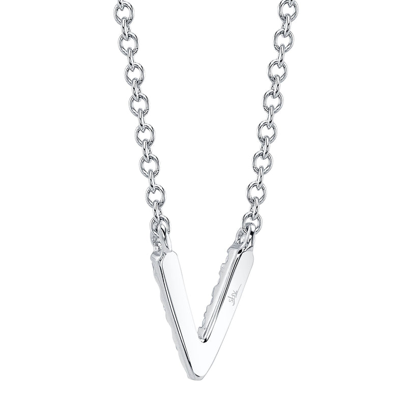 0.03CT DIAMOND NECKLACE - INITIAL V