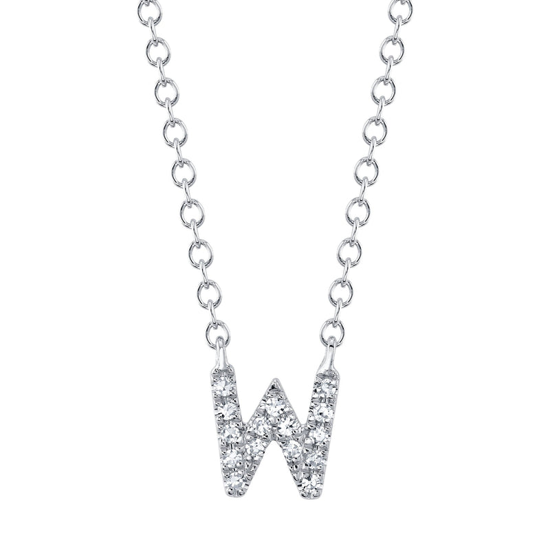 0.05CT DIAMOND NECKLACE - INITIAL W