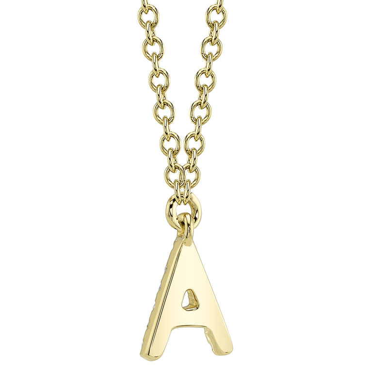 0.04CT DIAMOND NECKLACE - INITIAL A