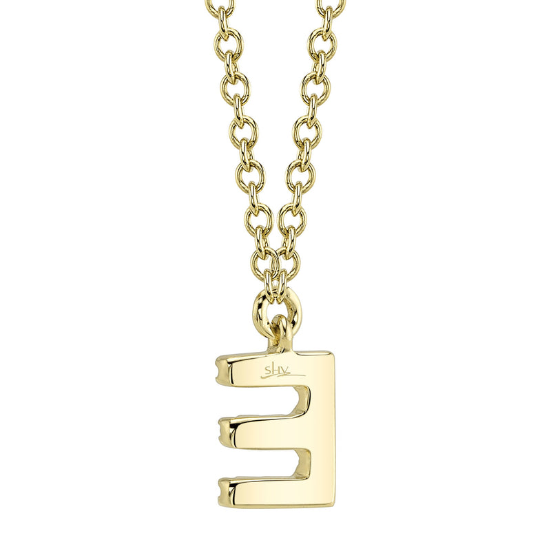 0.04CT DIAMOND NECKLACE - INITIAL E