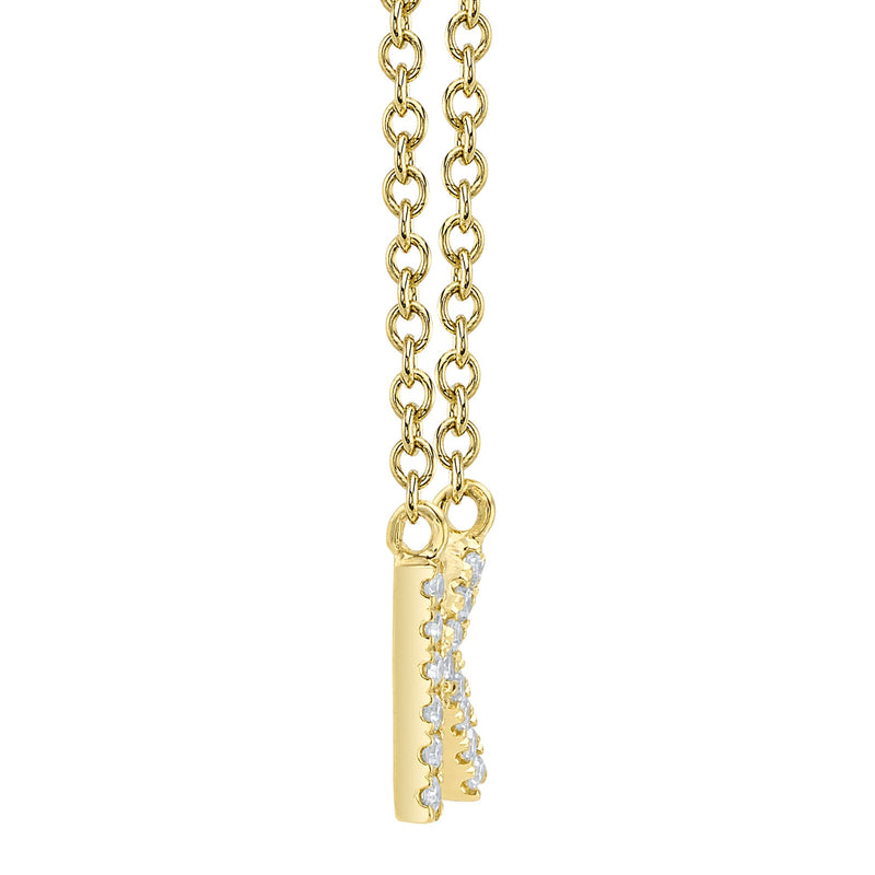 0.05CT DIAMOND NECKLACE - INITIAL K