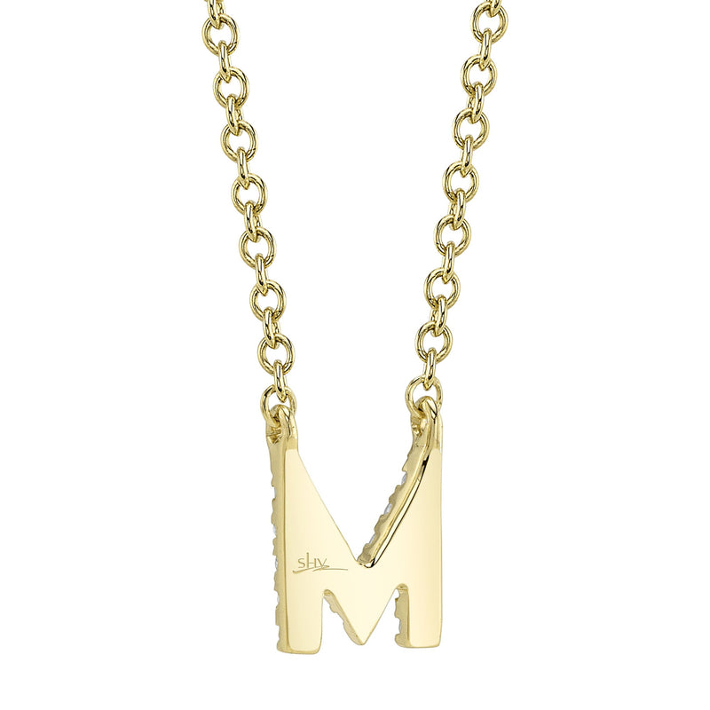 0.05CT DIAMOND NECKLACE - INITIAL M