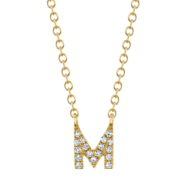 0.05CT DIAMOND NECKLACE - INITIAL M