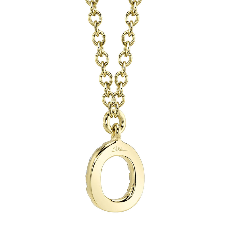 0.05CT DIAMOND NECKLACE - INITIAL O
