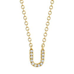 0.04CT DIAMOND NECKLACE - INITIAL U