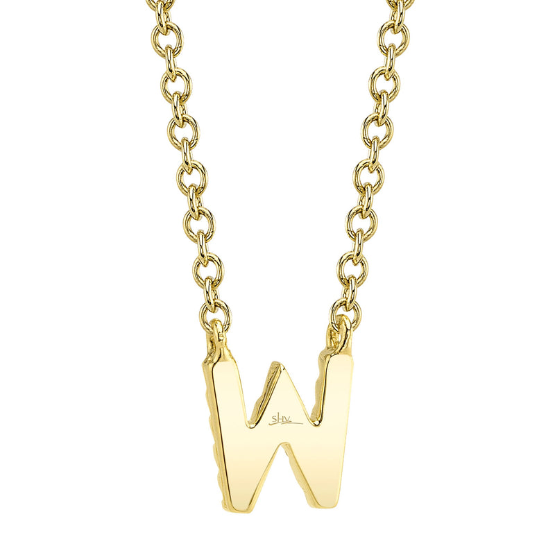 0.05CT DIAMOND NECKLACE - INITIAL W