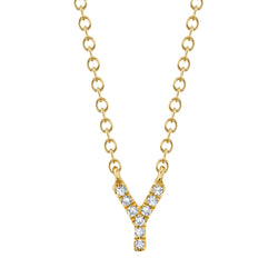 0.03CT DIAMOND NECKLACE - INITIAL Y