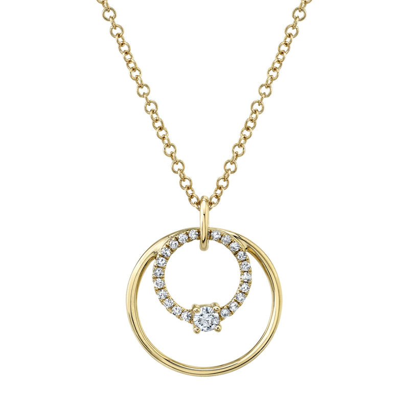 0.11CT DIAMOND CIRCLE NECKLACE