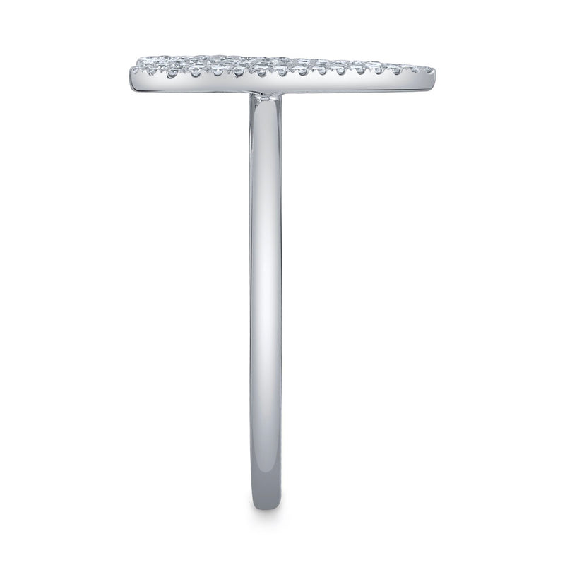 0.26CT DIAMOND PAVE HEART RING