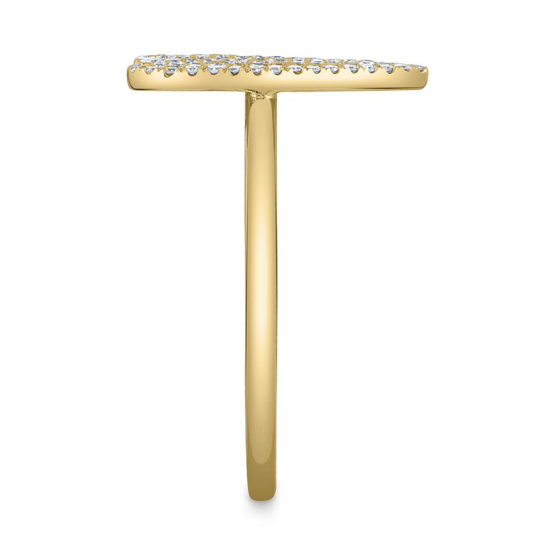 0.26CT DIAMOND PAVE HEART RING