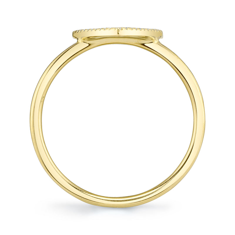 0.26CT DIAMOND PAVE HEART RING