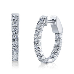 0.47CT DIAMOND OVAL HOOP EARRING