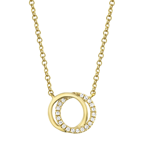 0.07CT DIAMOND LOVE KNOT CIRCLE NECKLACE