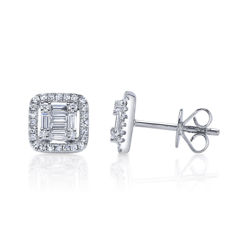 0.43CT DIAMOND BAGUETTE STUD EARRING