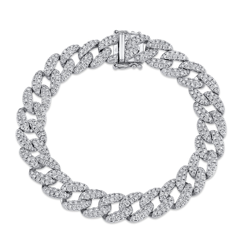 4.36CT DIAMOND PAVE LINK BRACELET