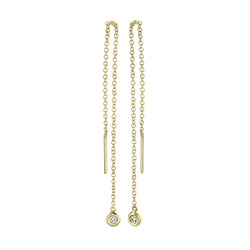 0.04CT DIAMOND THREADER EARRING
