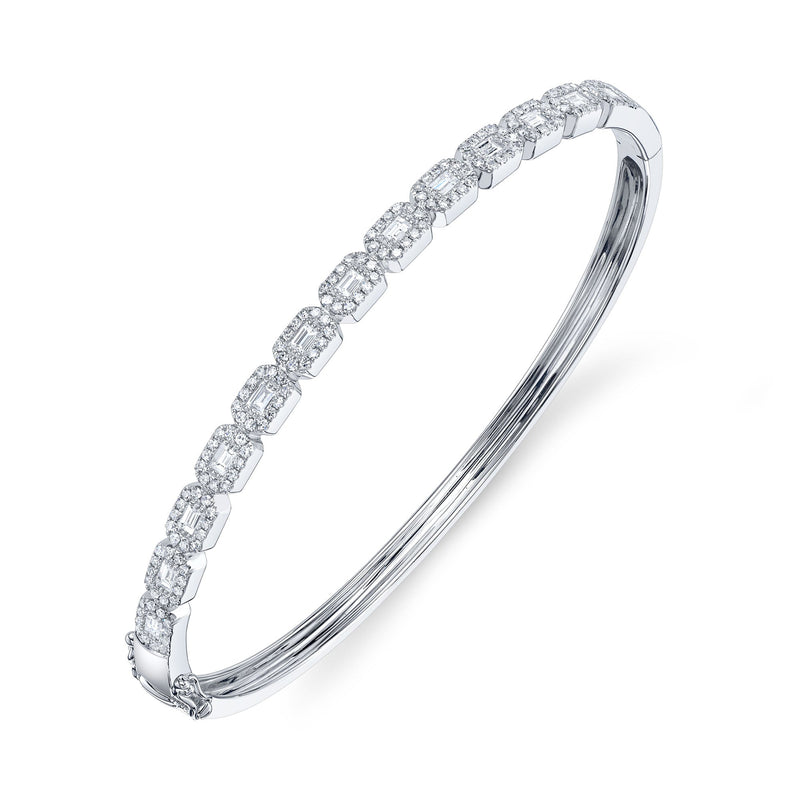 0.86CT DIAMOND BAGUETTE BANGLE