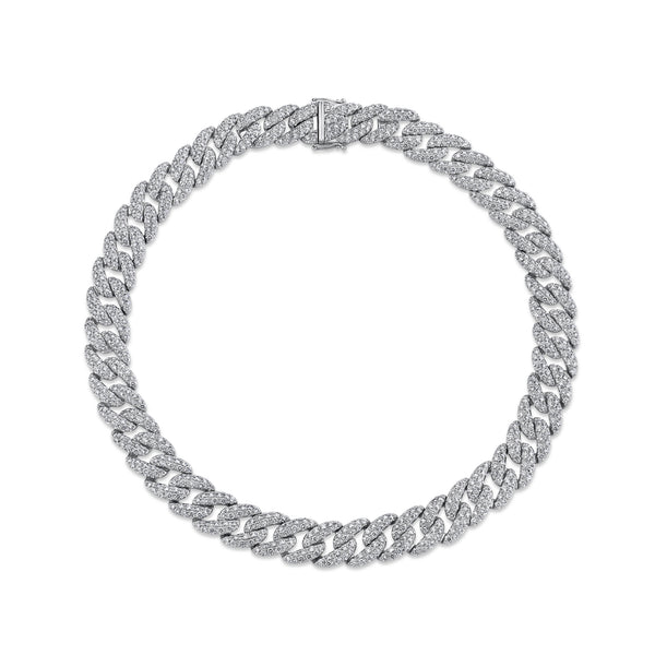 21.46CT DIAMOND PAVE LINK NECKLACE