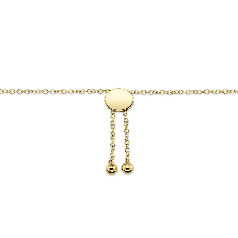 0.24CT DIAMOND PAPER CLIP LINK BOLO BRACELET