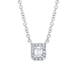 0.05CT DIAMOND BAGUETTE NECKLACE