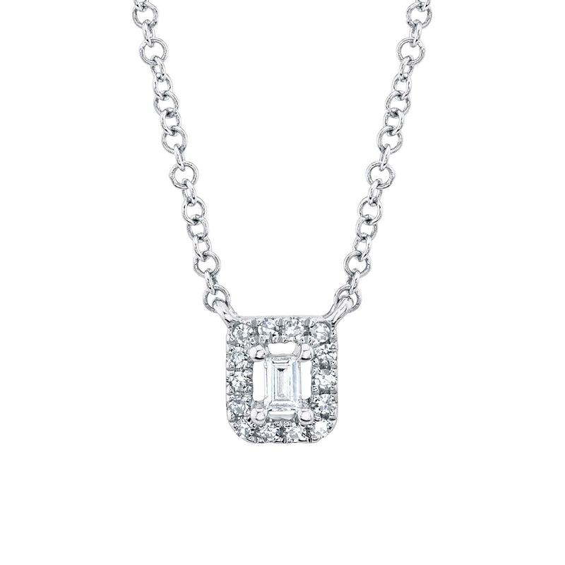 0.05CT DIAMOND BAGUETTE NECKLACE