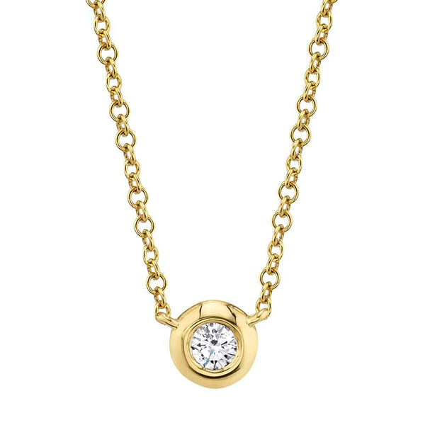 0.10CT DIAMOND BEZEL NECKLACE